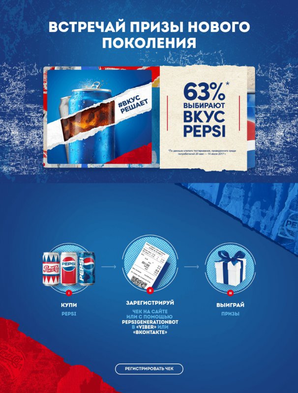 Акция Pepsi и Лента: «Встречай призы нового поколения!» в сети магазинов «Лента»